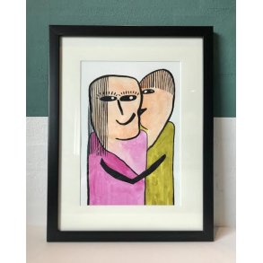Original bl�ktegning 15 Rammem�l: 30x40 cm.