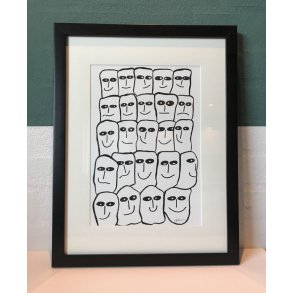 Original bl�ktegning 11 Rammem�l: 30x40 cm.