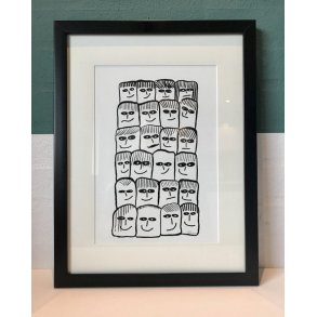 Original bl�ktegning 10 Rammem�l: 30x40 cm.