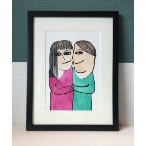 bl�ktegning 9 Rammem�l: 30x40 cm.