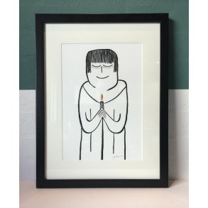 Original bl�ktegning 8 Rammem�l: 30x40 cm.