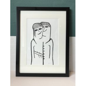 Original bl�ktegning 7 Rammem�l: 30x40 cm.