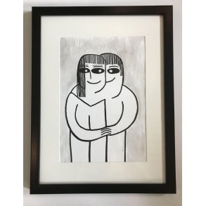 Original bl�ktegning 14 Rammem�l: 30x40 cm.