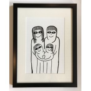 Original bl�ktegning 24 Rammem�l: 30x40 cm.