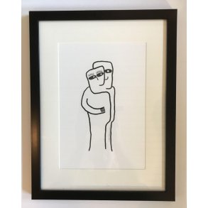 Original bl�ktegning 16 Rammem�l: 30x40 cm.